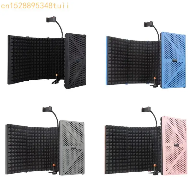 Y4QF 마이크 분리 스튜디오 및 홈 레코딩 소음 흡수를위한 접이식 사운드 반사기