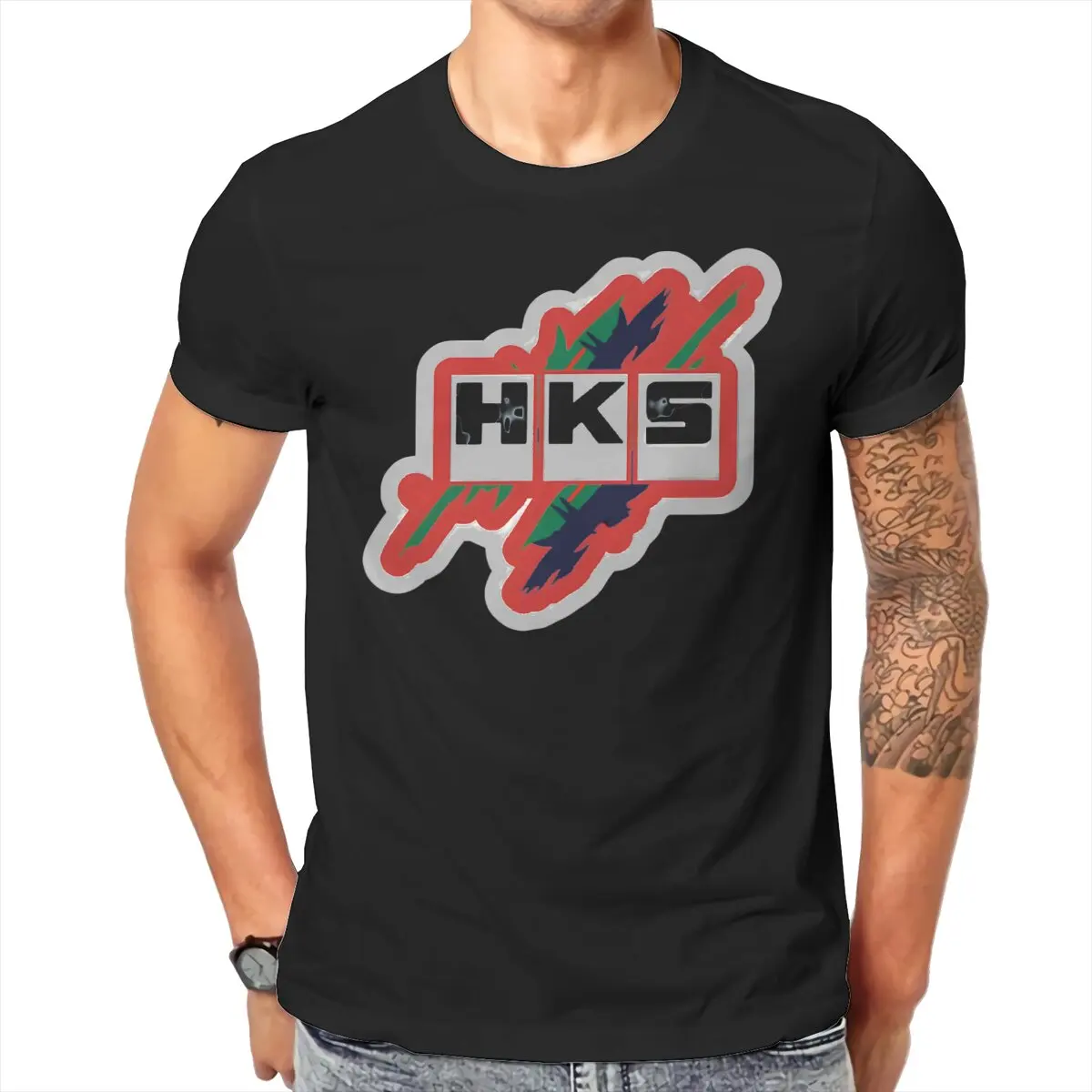 

HKS 100% хлопок футболки копия печати Homme футболка новый тренд Топы 6XL