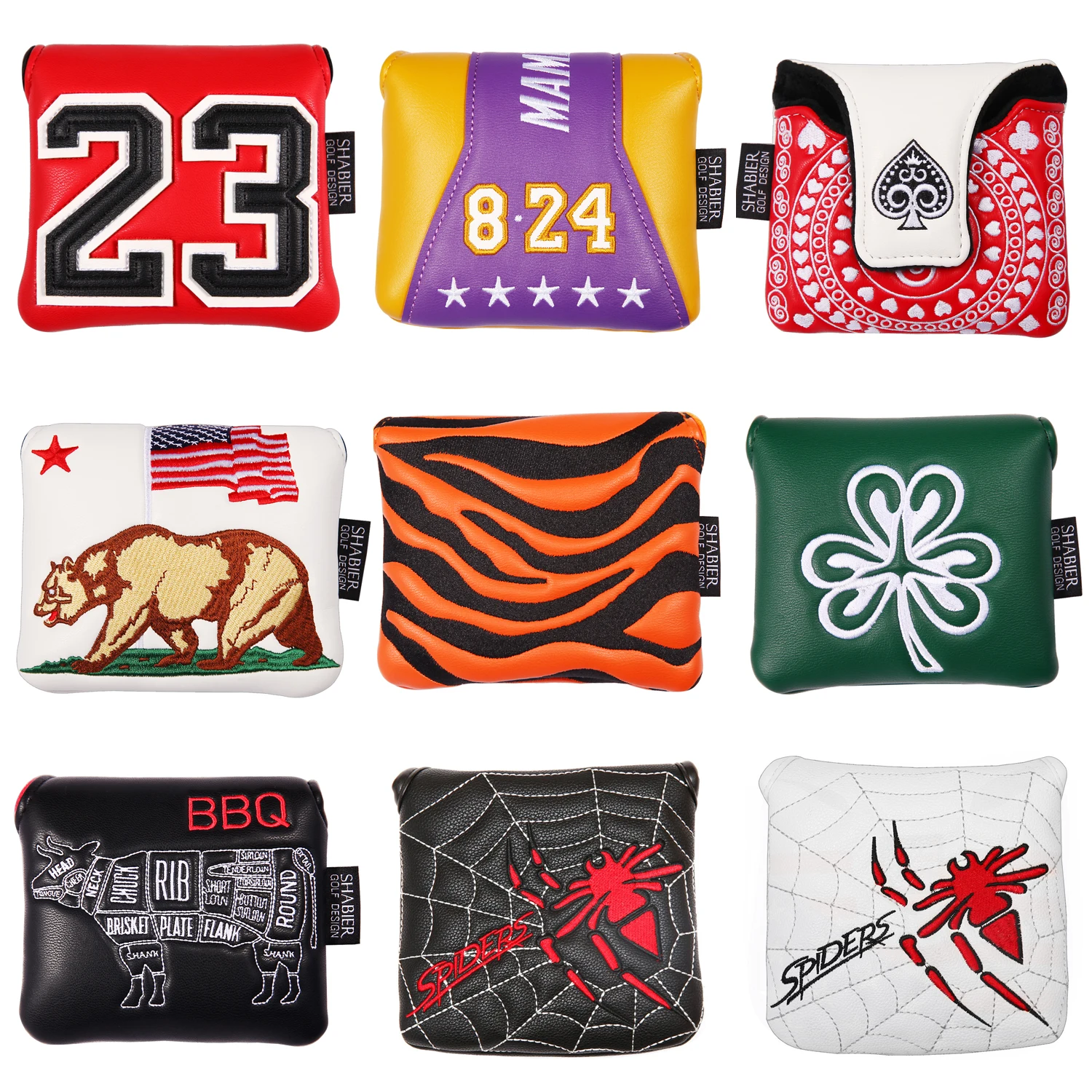 New Design Golf Club PU Headcover Square Large Mallet Putter Cover