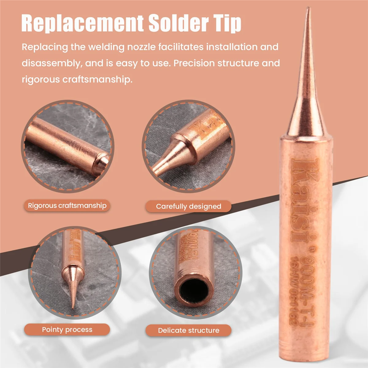 Kaisi Zuurstofvrije Koperen Soldeerbout Tip 900M-T-I Voor Soldeer Station Gereedschap Ijzeren Tips