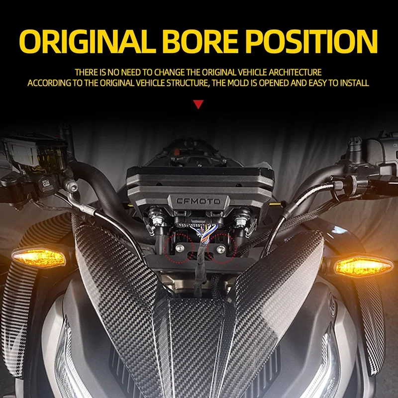 Para cfmoto 800nk 2023 indicador de direção de velocidade, suporte móvel para frente com luz led de seta, peças à prova d'água e à prova de choque