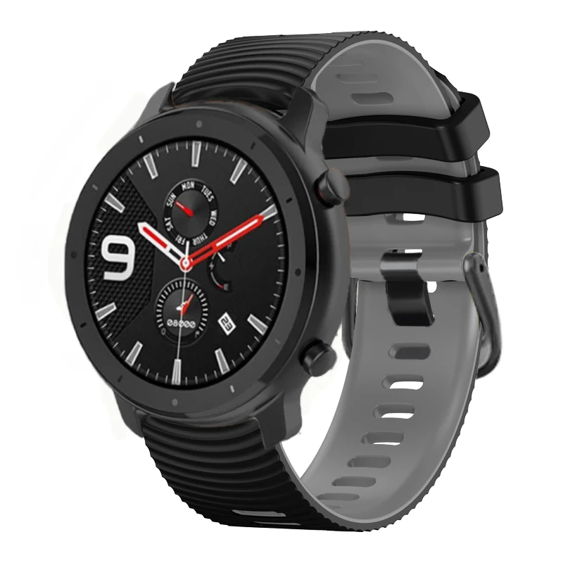 สําหรับ Amazfit BALANCE 22 มม.สร้อยข้อมือซิลิโคนสายนาฬิกาสําหรับ Huami Amazfit GTR 4 3 Pro GTR 2E สายรัดข้อมือ GTR 47 มม.Correa