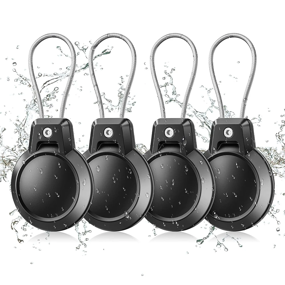 

Airtag Holder for Apple Airtag Case with Wire Cable Waterproof Airtags Keychain Protective Cover for Luggage Backpack