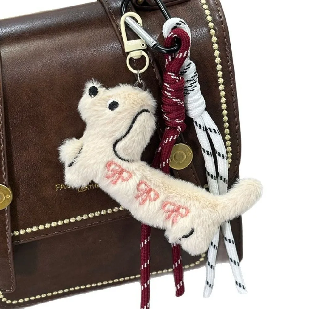 New Cute Key Holder Pendant Bag Hanging Decoration Gift Cartoon Animal Dog Dachshund Plush Keychain Puppy Stuffed Keyring Брелок