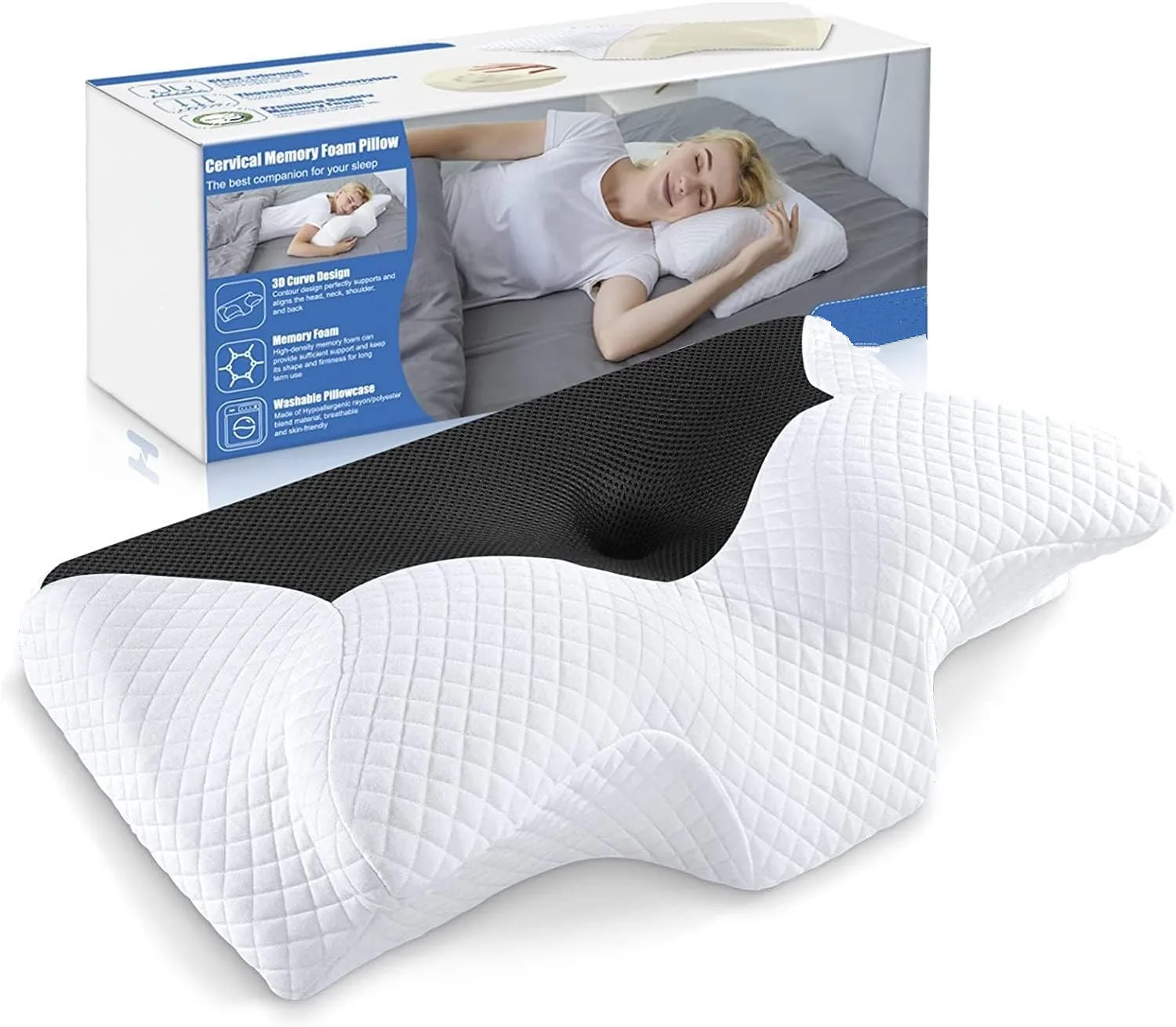 

Cervical Memory Foam Bed Orthopedic Pillow Neck Pillows Slow Rebound Bedding Shaped Pillow Ergonomic Health Cervical Neck