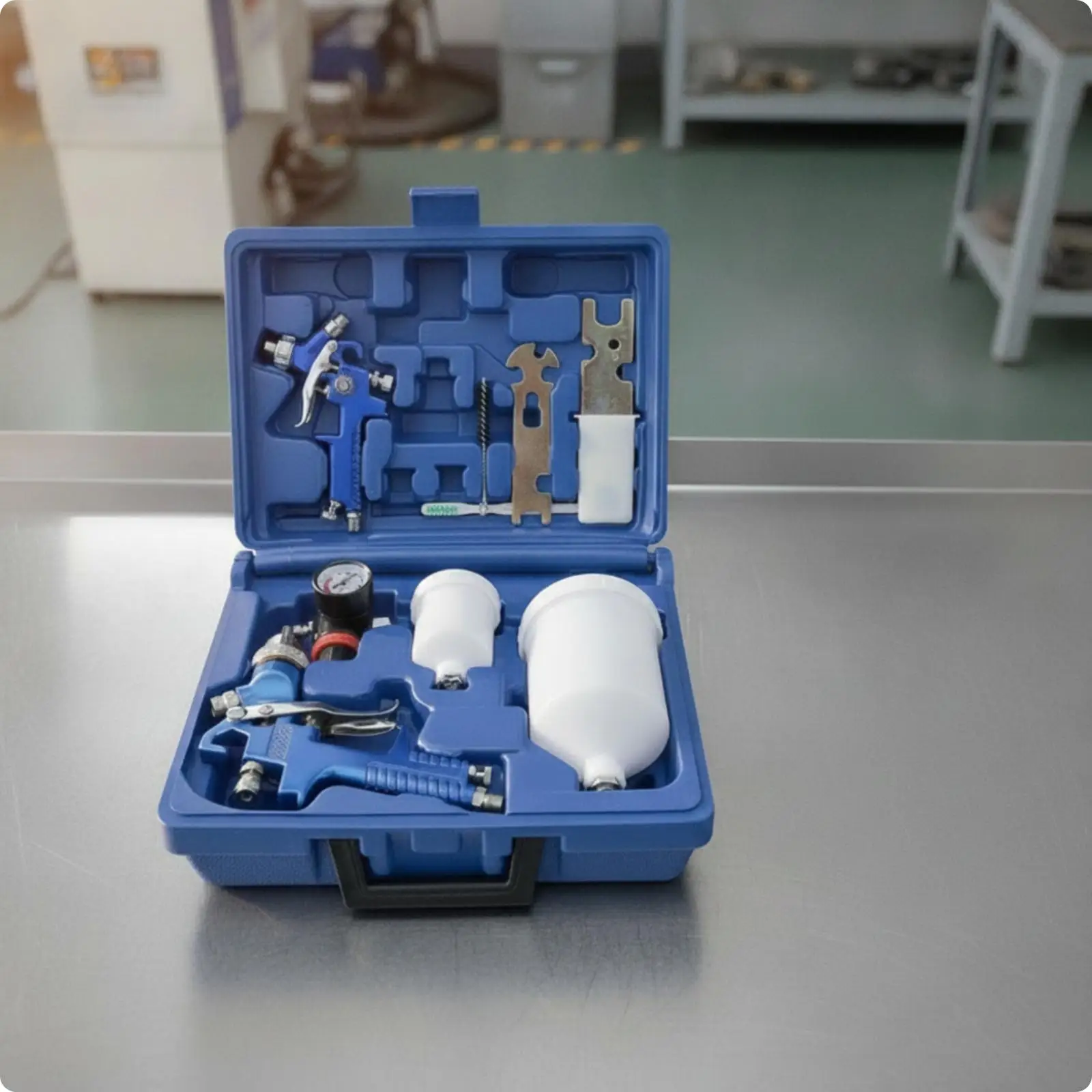 Portable Airless Paint Sprayer Tool Kit with Two Cups for Primer and Lacquer Application Work