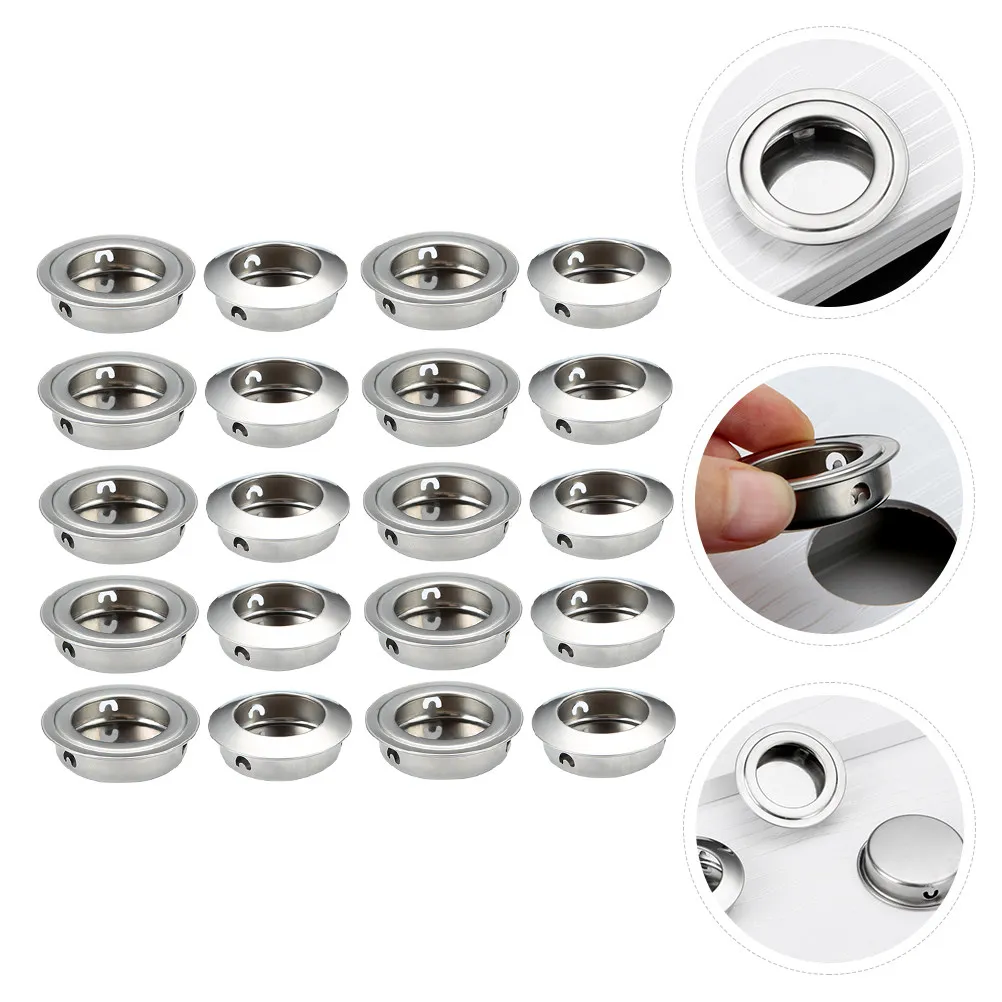 40Pcs Invisible Furniture Handle Stainless Pull Handle for Cabinet Wardrobe Door Embedded Flush Mount Design Flush Door Handles