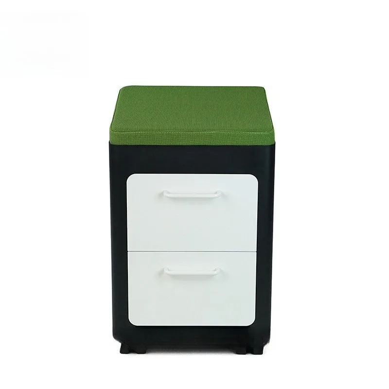 Modern desk, low cabinet movable cabinet, fixed roller file cabinet, storage items steel plate wrought iron cabinet