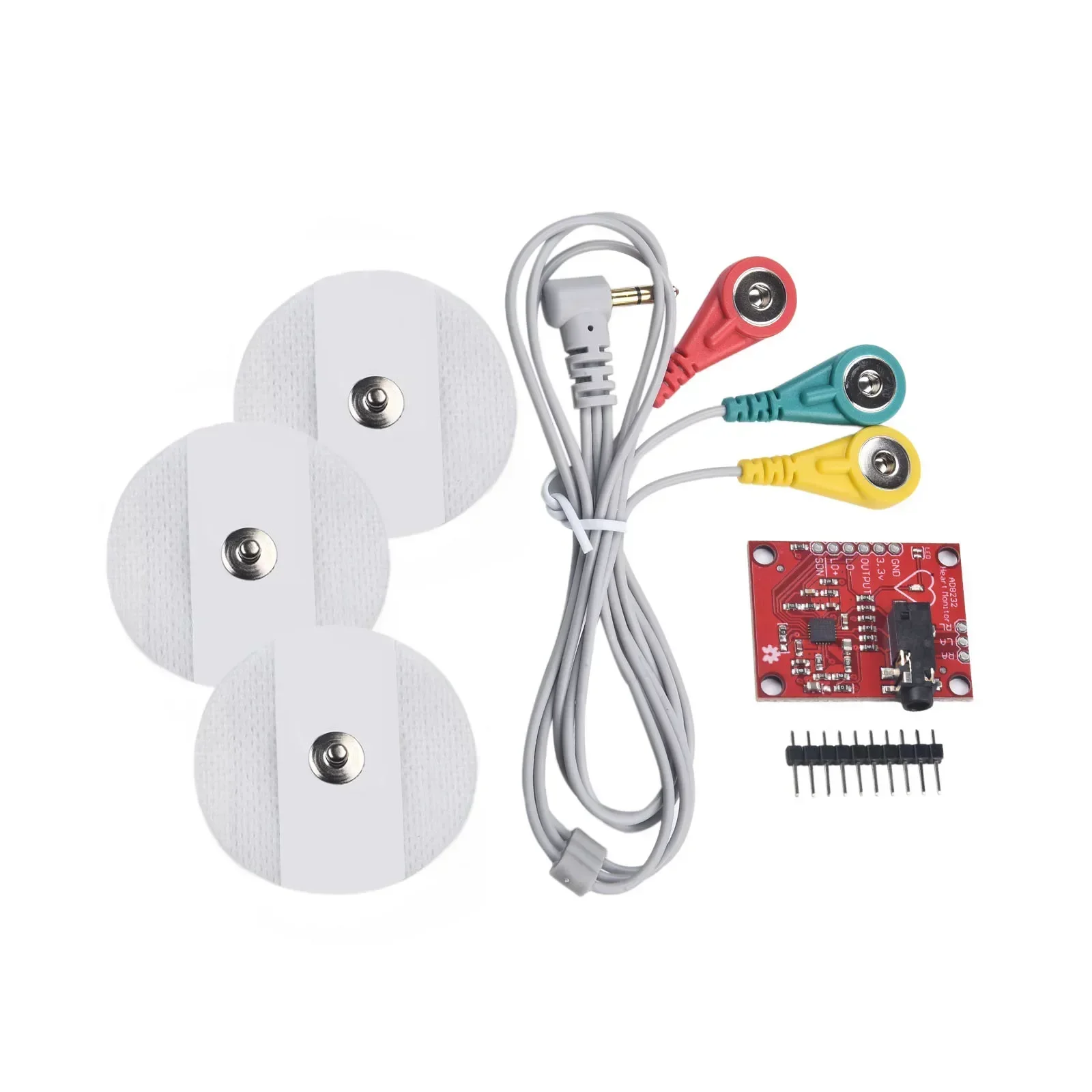 AD8232 Muscle Electrical Sensor Module Analog Raw Signal EMG Collect For Arduino 2.5*2.5 Cm Tools Acesssories Hot Sale