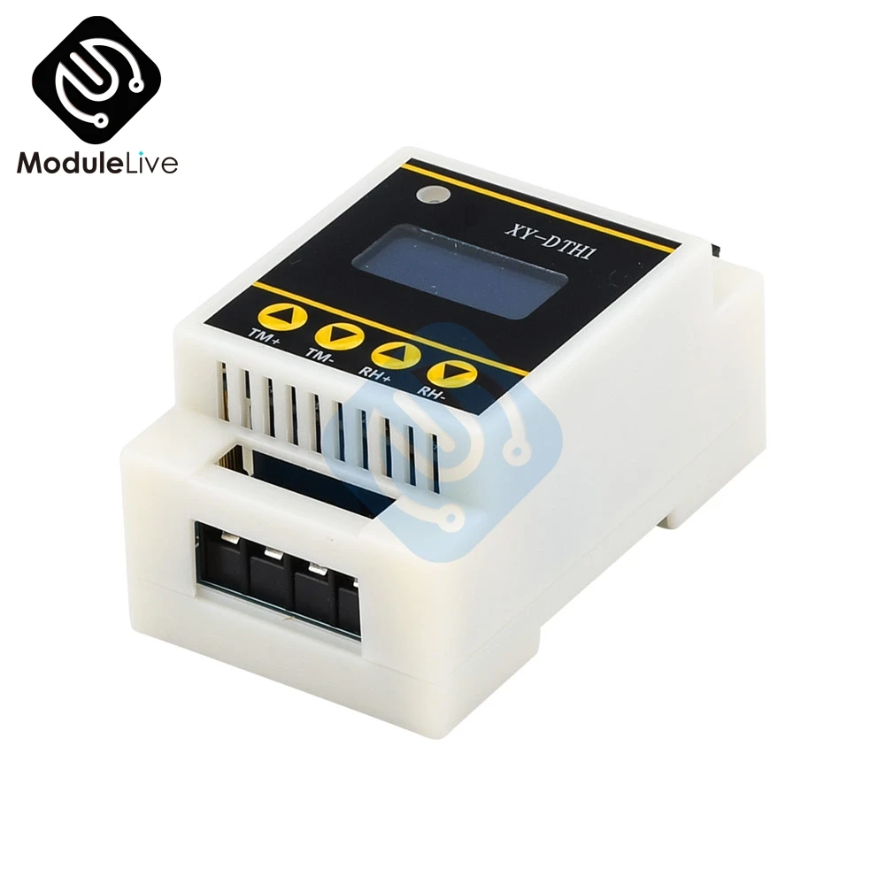 DTH1 Temperature Humidity Control -20C to 60C SHT30 Sensor Module 10A Relay Output for DIN Rail Incubator Temperature Control