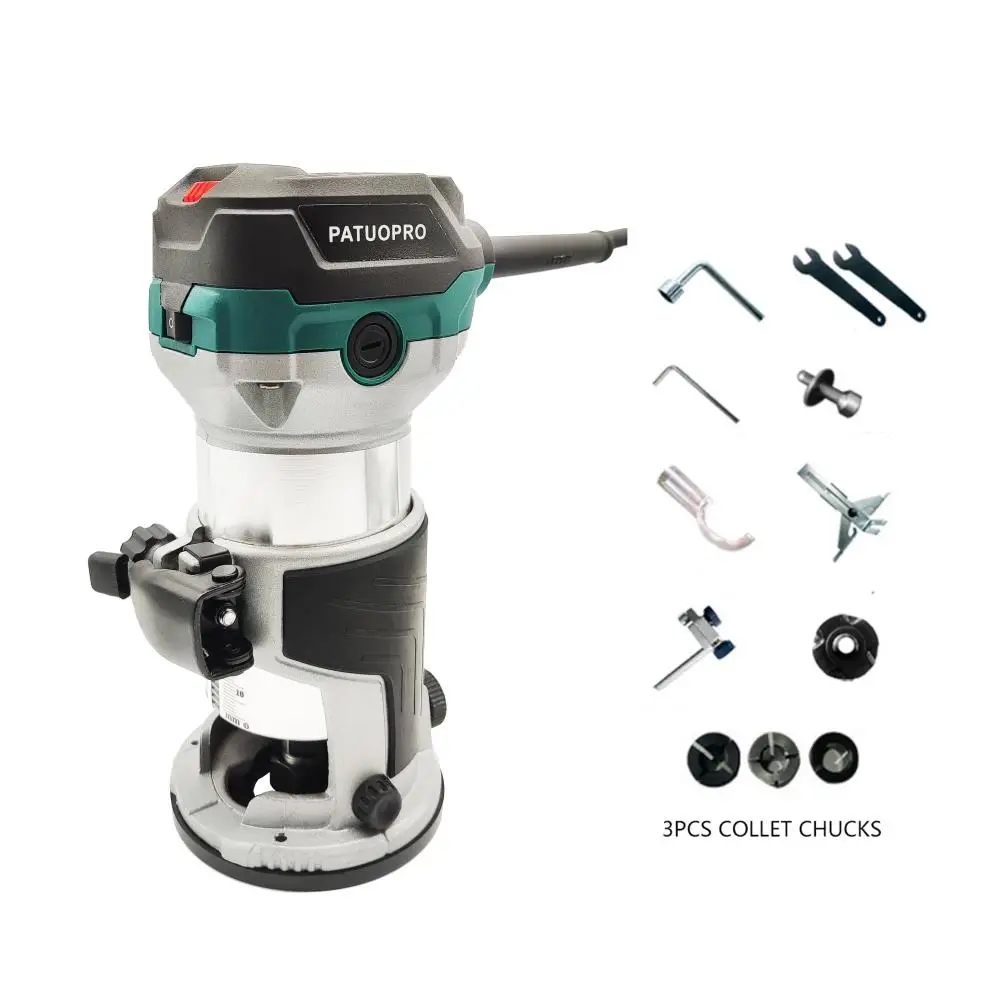 

710W Electric Trimmer Router Tool Set Carpentry Manual Wood Milling Cutter Power Tools Woodworking Laminate Milling Machine