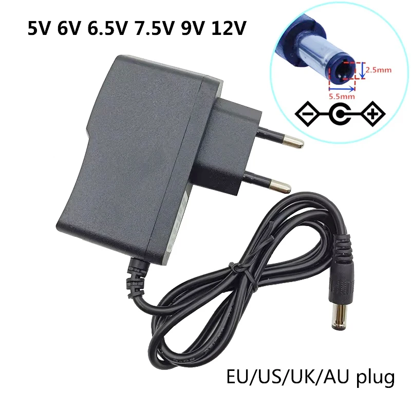 AC DC 5V Router Power Supply 6V 6.5V 7.5V 220 to 6 12 Volt Adapter Universal 9V 12V 1A Adaptor Switching 0.5A EU US UK AU Plug