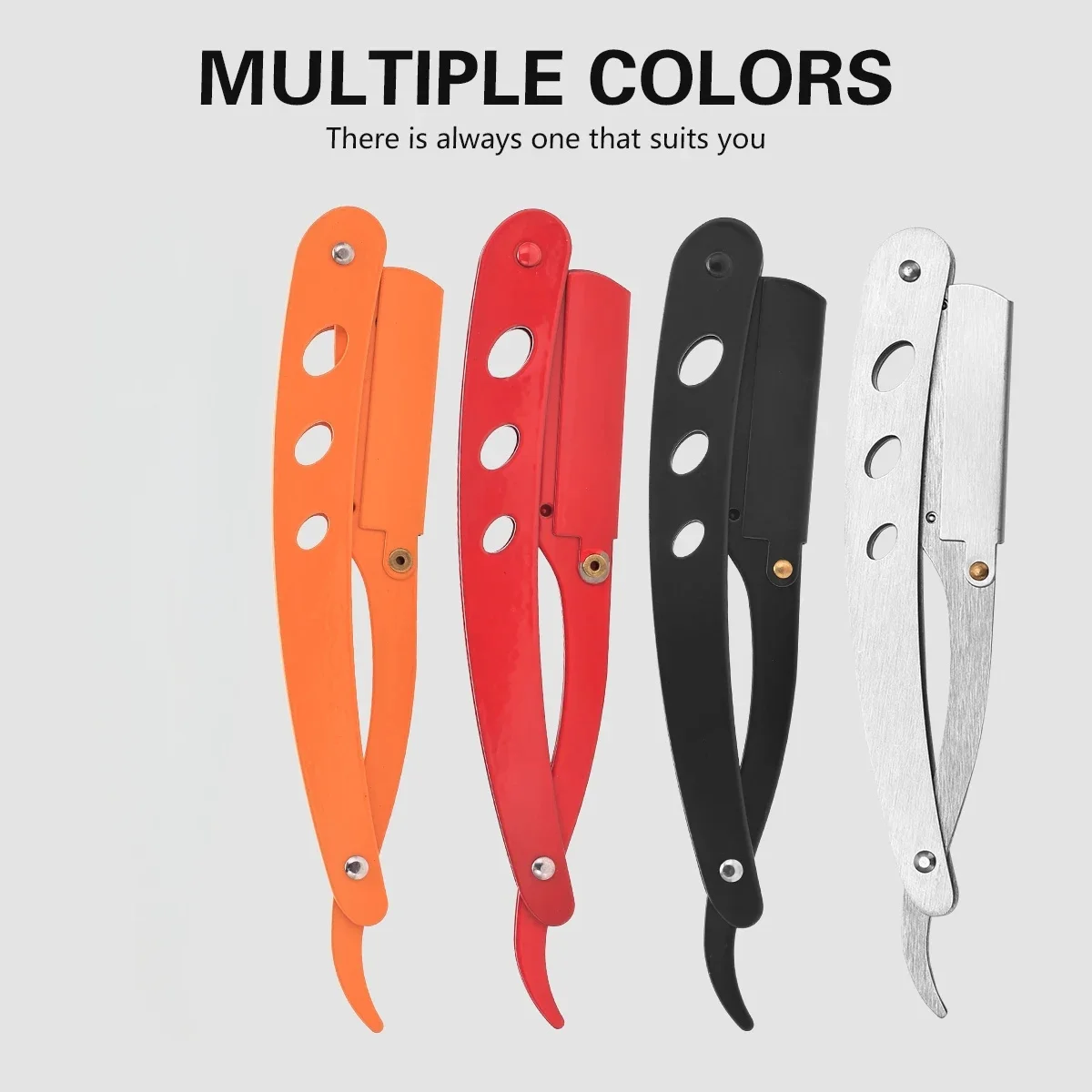 Salon barber razor manual colour shaver straight edge stainless steel sharp cutter holder folding shaving beard barbershop Tools