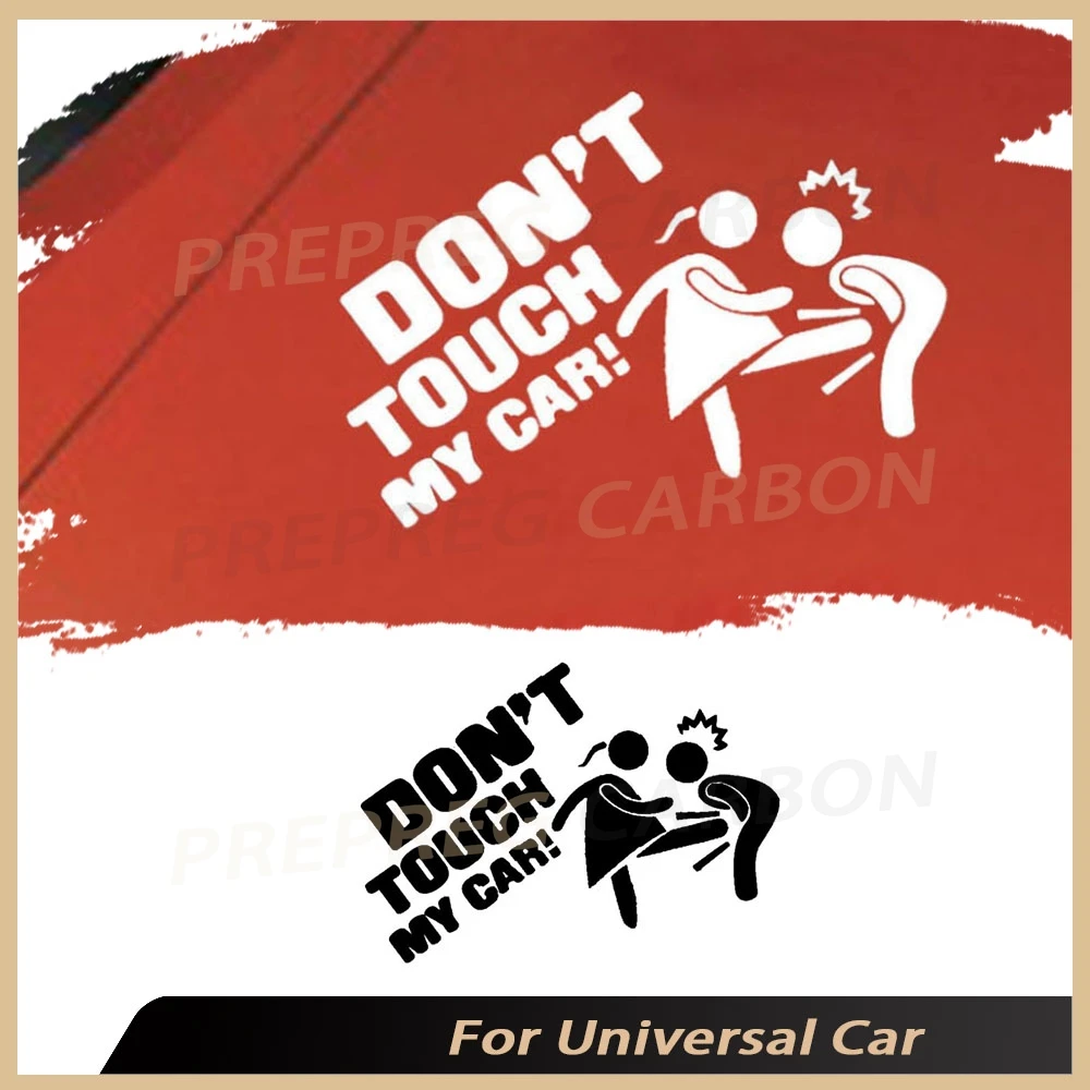 

Don't Touch My Car Waterproof Reflective Warning Sign Stickers Vinyl Decals Car Funny Stickers Windows Vinyl Stickers