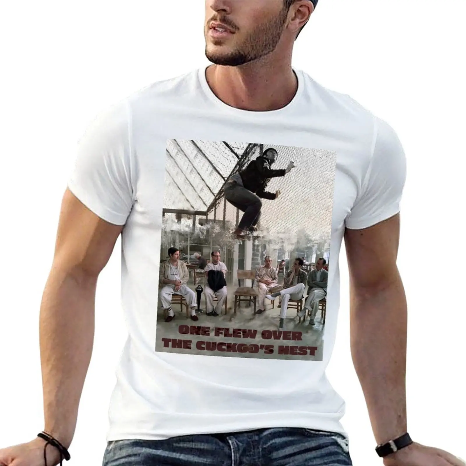 

One Flew Over The Cuckoo's Nest T-Shirt t shirt man cotton black cotton t-shirt plain for man package funny t shirts man T-shirt