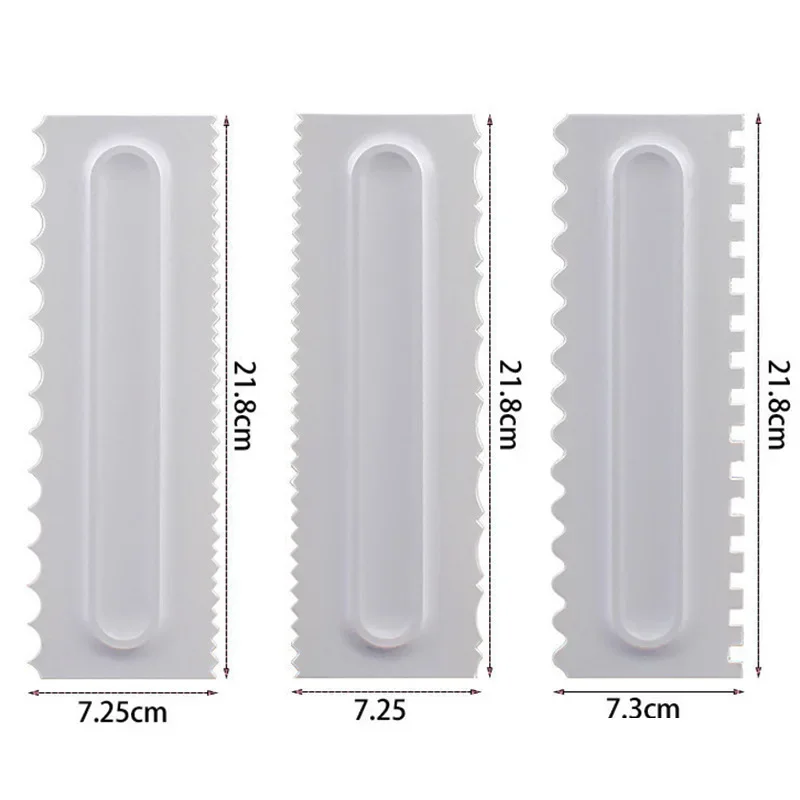 1 szt. Skrobak do kremów szpatułki z nieregularnymi zębami pieczenie ciasta skrobak kremówka do ciasta krajalnice do ciast narzędzia do dekoracji