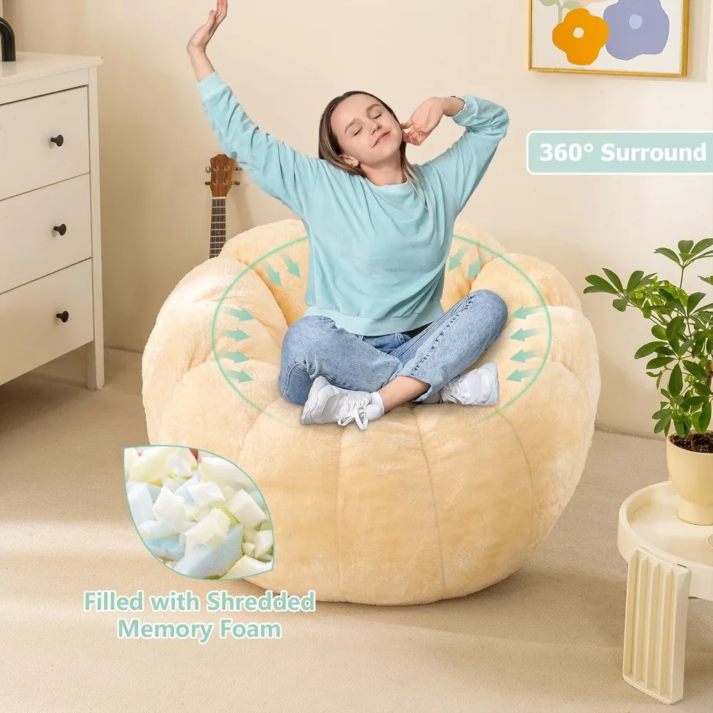 Bean Bag Sofa Chair, Bean Bag Chair with Filler for Teens, Kids, Toddler, Comfy and Lazy Sofa for Dorm, Apartment, Living Room