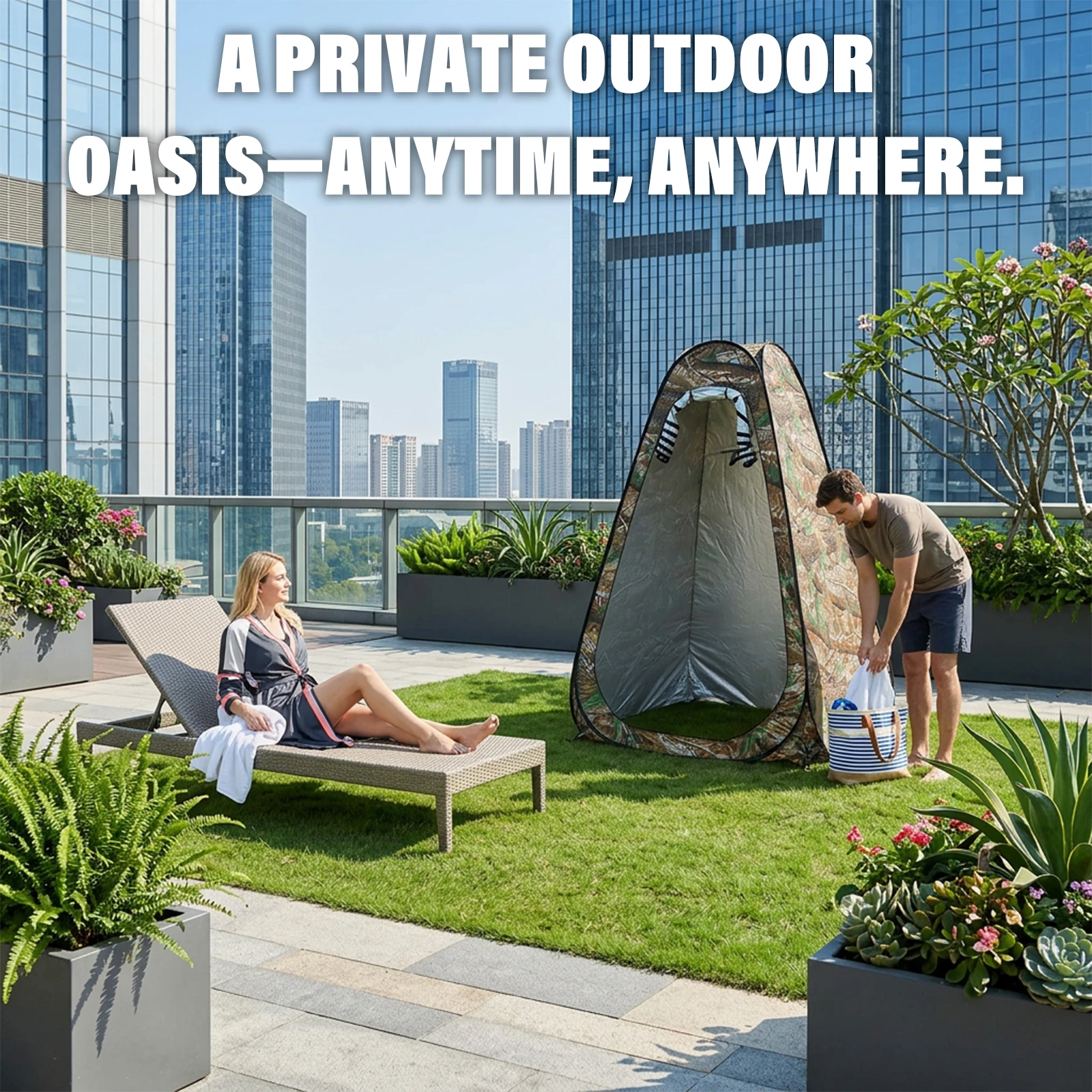 

Portable Pop-Up Privacy Tent Outdoor Shower Tent Foldable with Storage Bag Easy Setup for Beach Camping Ideal for Outdoor Use