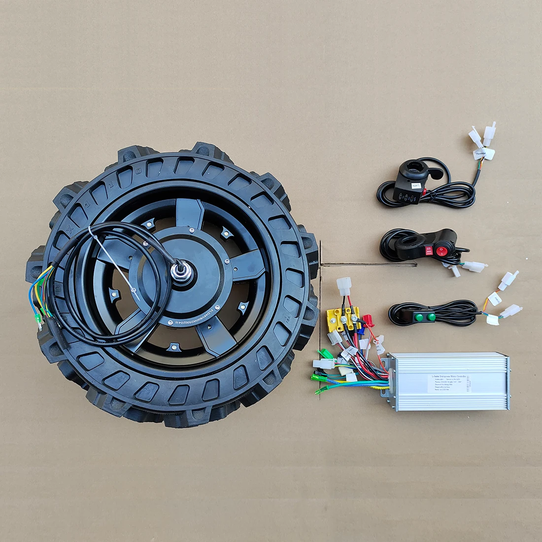 L-Faster Farm And Mountain Electric Wheelbarrows And Carts 800W 16-inch Low Speed Brushless Hub Motor Wheel Retrofit Kit