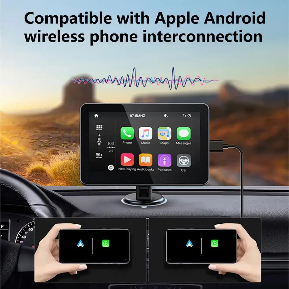 7 Inch HD 1080P Car Video Player Touch Screen Wireless Universal Car Radio  MP5 Player  For Apple Carplay /Android Auto