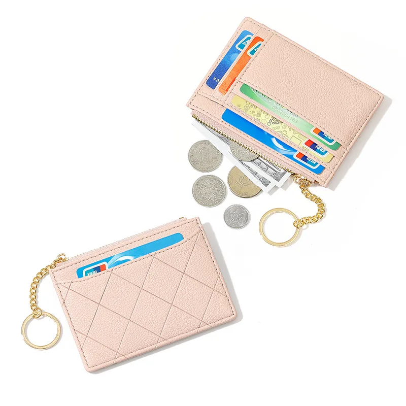 Ladies' leather short zipper wallet,Multi-slot business card and ID card case,student coin purse,monedero,carteira feminina