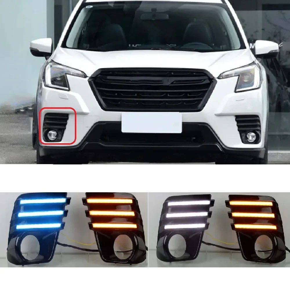 

1 Set Front Bumper Foglight Fog Lights Day Light for Subaru Forester 2022 2023 2024