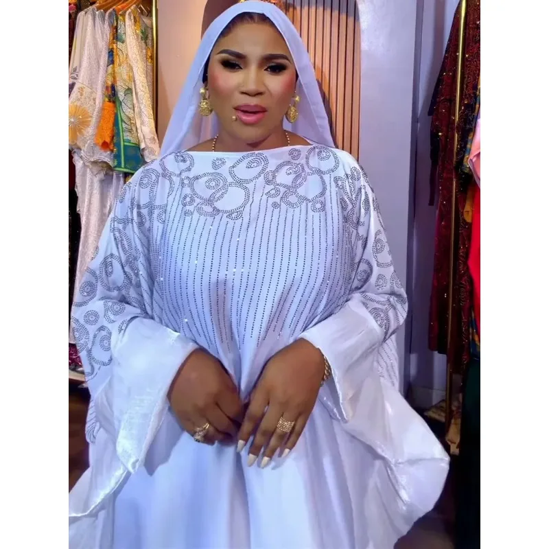 

African Dresses for Women Traditional Africa Clothing Dashiki Ankara White Gown Abayas Robe Muslim Kaftan Maxi Long Dress 2026