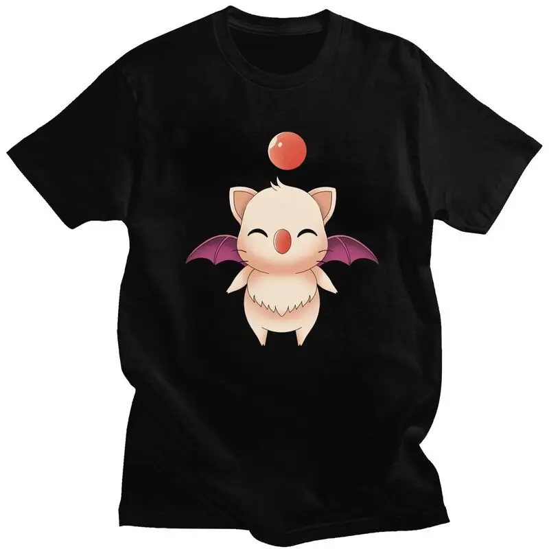 Custom Classic Final Fantasy Moogle T Shirt Men T-shirt Streetwear Tee 100% Cotton Oversized Tshirt Merch