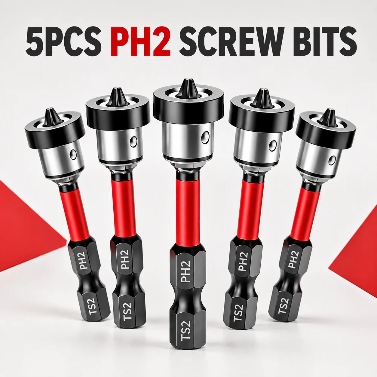 1/3/5pcs Magnetic Screwdriver Bit Setter, PH2 Positioning Bits, 1/4