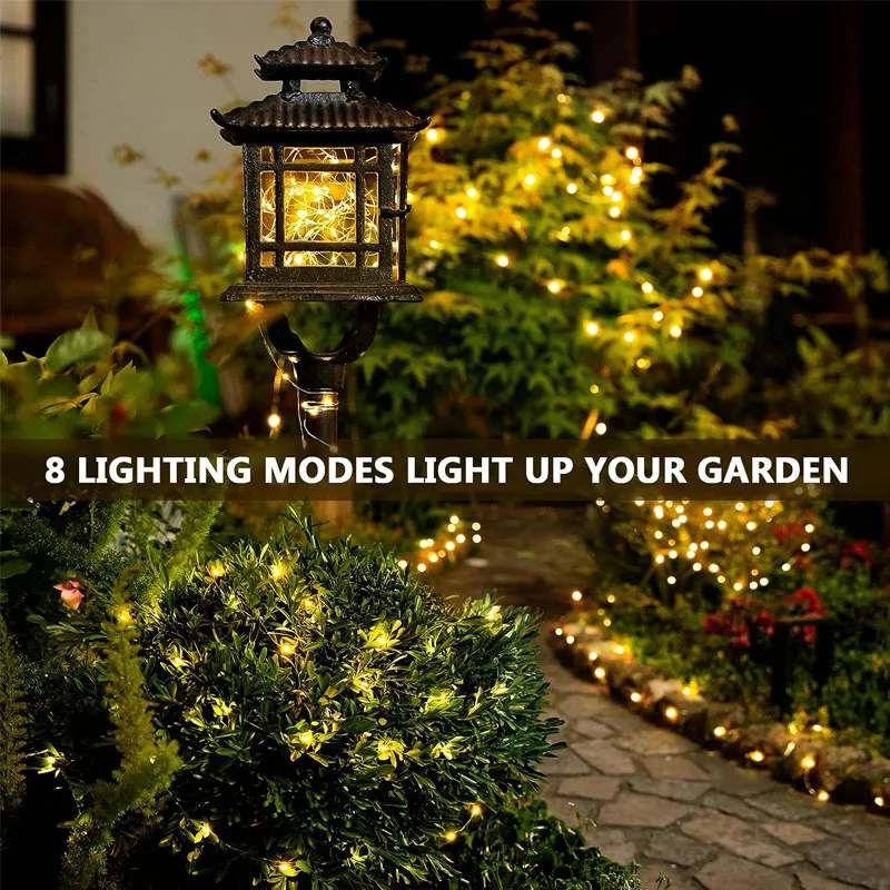 Solar LED Lights Outdoor Festoon Light String Garden Solar Fairy Light String Waterproof Christmas Garden Decoration Light