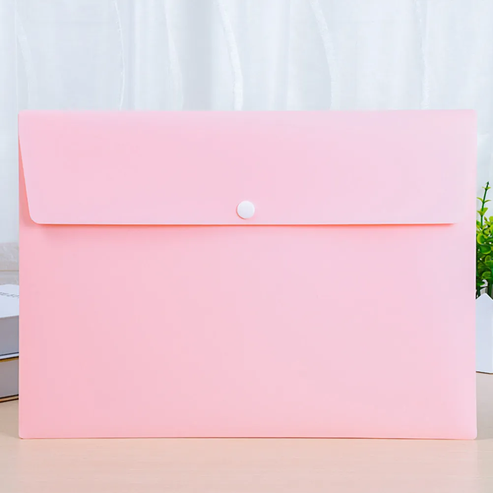

10Pcs Nordic Style A4 File Folders Dark Light Grey PP Document Carrier Organizer Envelope Handbag Button Closure for Office