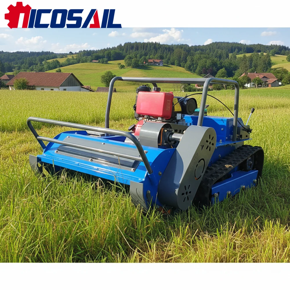 

800mm Remote Control Lawn Mower Mini Track Grass Cutter for Orchard Farm CE Euro 5 Machine