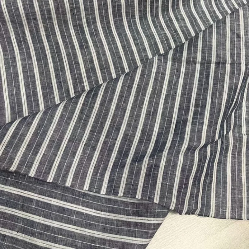

Japanese Linen Yarn Dyed Stripe Fabric Soft Breathable Casual Style for Spring Summer Pants Skirt Shirt DIY Fabric for Sewing