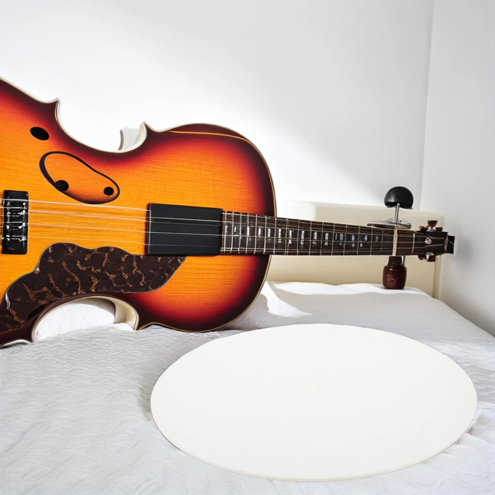 

4Pcs Felt Turntable Mat - 12 Inch White Vinyl Record Slipmat for Enhanced Sound Clarity - Wool Turntable Slipmat Anti-Vibration