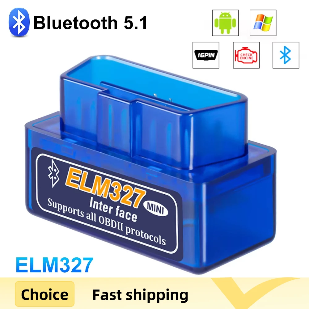 Mini Eml327 V2.1 OBD 2 Bluetooth Car Diagnostic-Tools For Android Scanner Code Smart Scan Tool ODB2 Scanner Tool Diagnostic