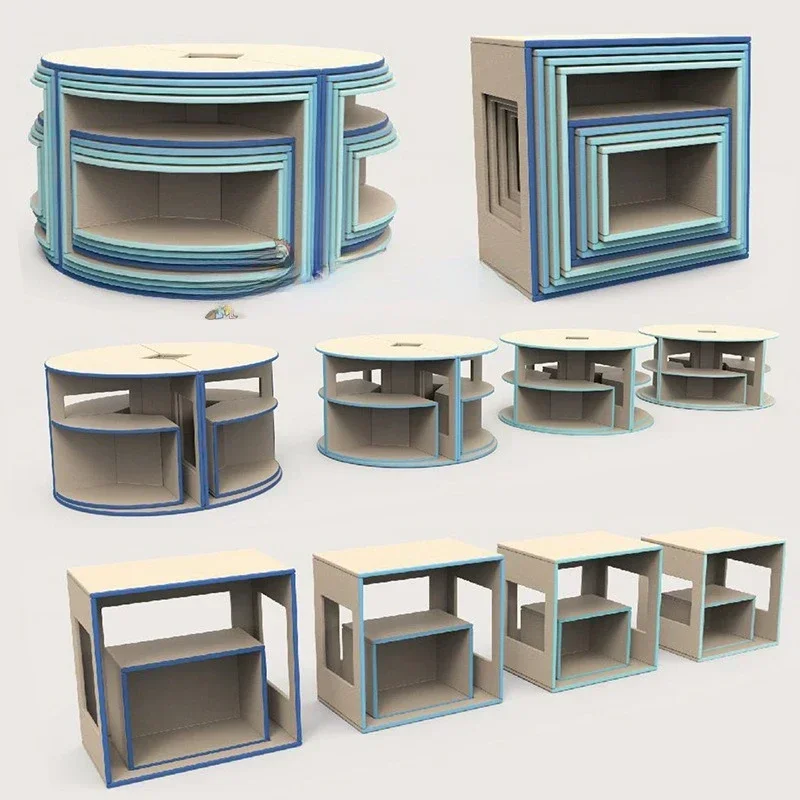 Rainbow tables and chairs, kindergarten early education
