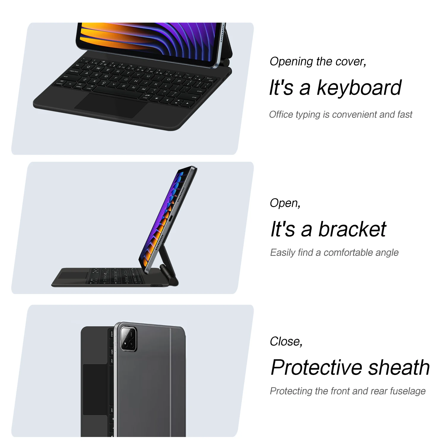Xiaomi Pad7、Pad 5、6、7、8用マジックキーボード、Xiaomi Mi Pad 5