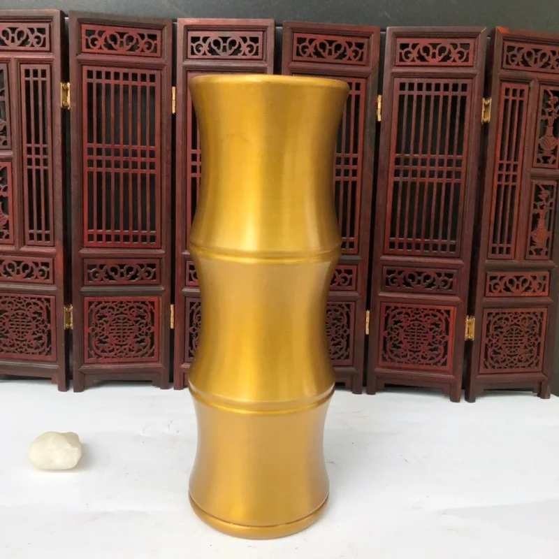 Brass ornament finely crafted antique bronze bamboo stick holder large incense burner for Buddhist shri