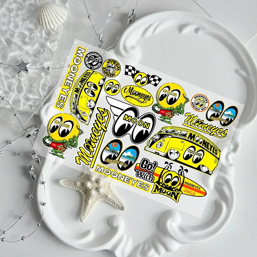 M-MOONEYES Stickers Moto Sticker Auto Body Bumper Windows Motorcycle Laptop Walls Vinyl Decal Car Tuning Accessories