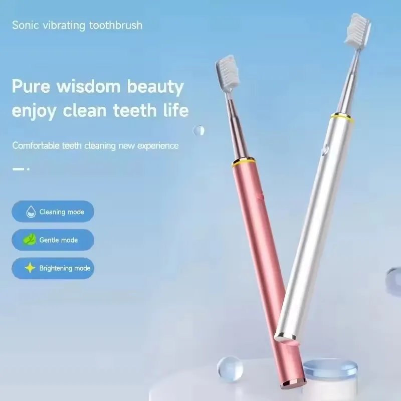 Pure Wisdom Sonic Electric Toothbrush for Women Thin Body Timer Rechargeable Soft DuPont Bristles - Beauty & Oral Care