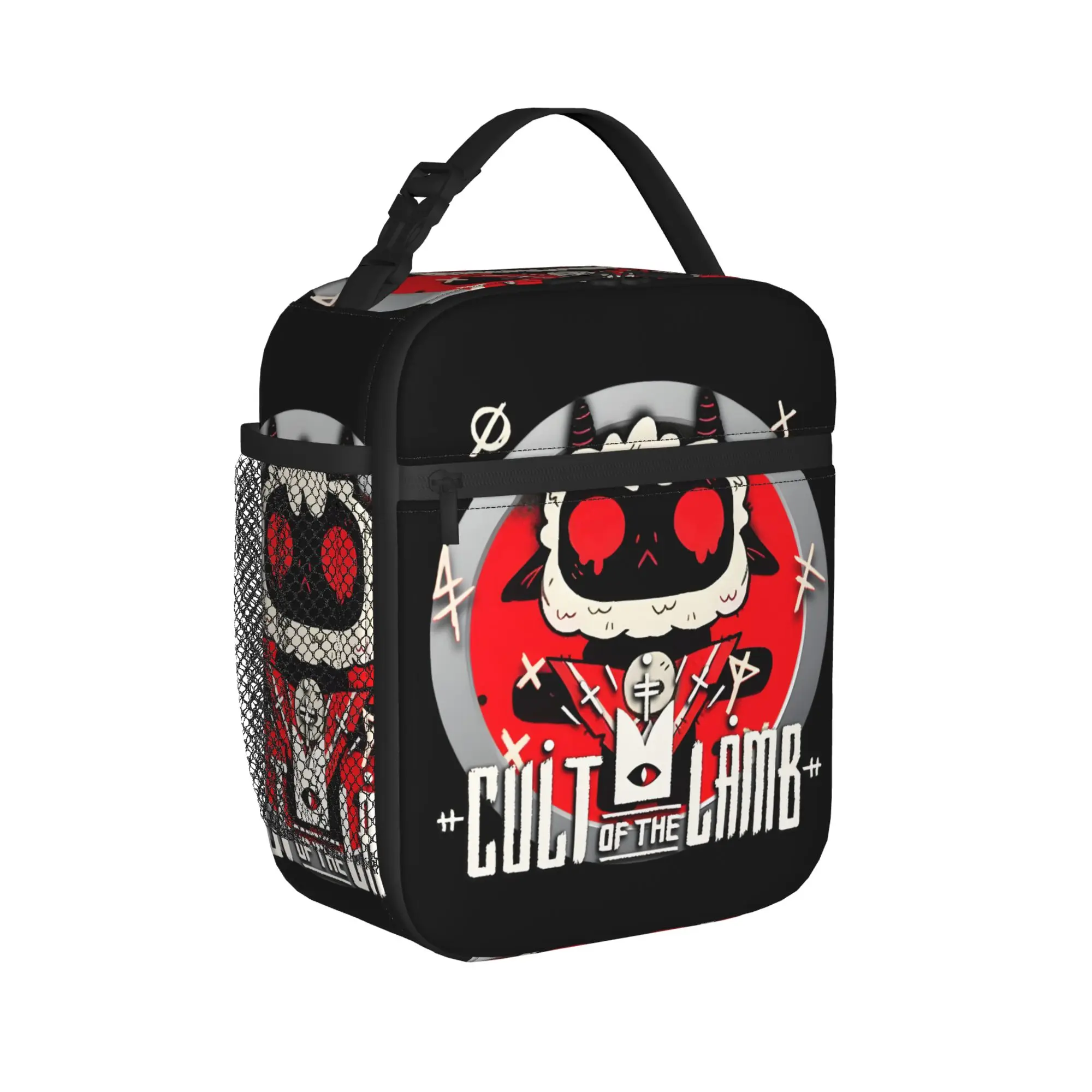Cult Of The Lamb Gaming Insulated Lunch Bags Thermal Bag Reusable Lunch Container  High Capacity Lunch Box Tote Food Storage Bag