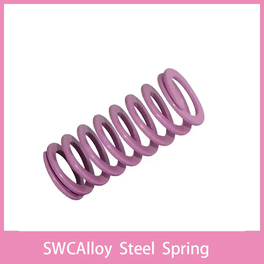 1Pcs Outer Dia 6/8/10mm Alloy Steel T-SWC High Elasticity Light Purple Compression Spring Inner Dia 3/4.6/5.8mm Length 15-90mm
