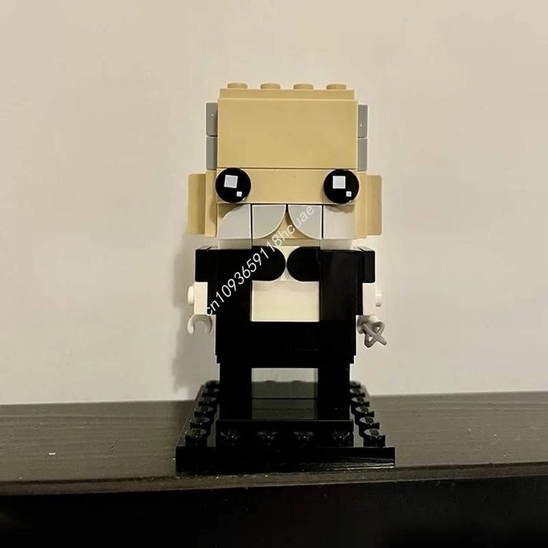 86 pçs moc alfred pennyworth brickheadz modelo blocos de construção arquitetura modular montar brinquedos diy presentes natal