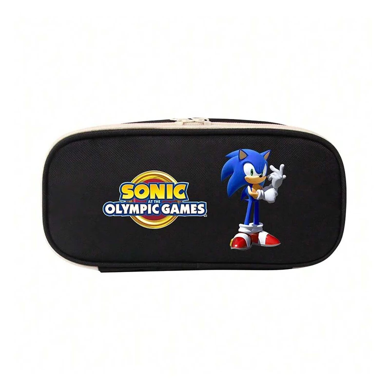 Sonic étudiant crayon sac papeterie étudiant fermeture éclair stylo boîte imprimé stylo boîte étudiant multi-fonctionnel décontracté vacances fête cadeau