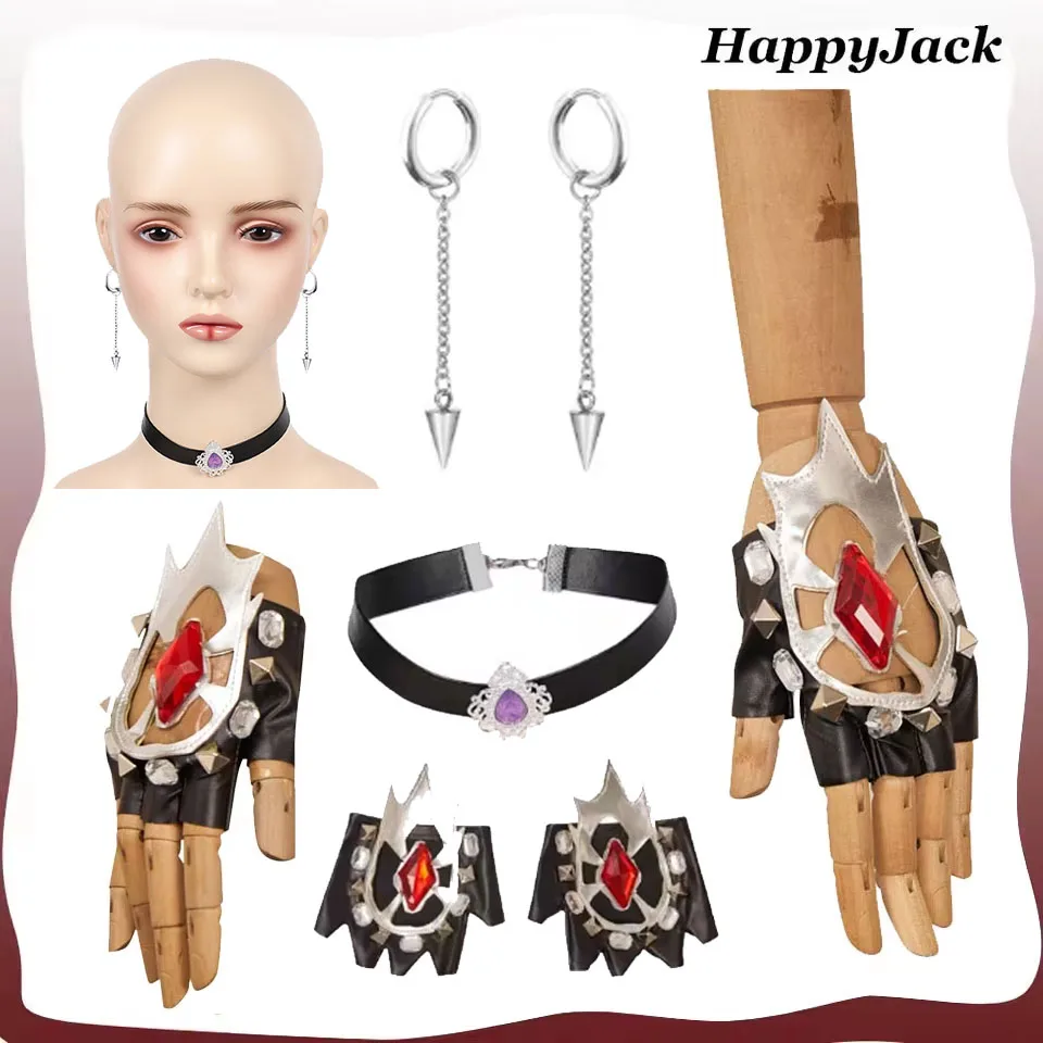Kpop ميرا شيطان تأثيري الصيادين قلادة أقراط قفازات تمويه النساء الفتيات الخيال هالوين كرنفال زي الملحقات