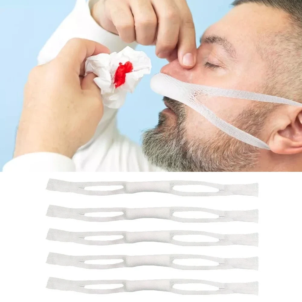 100Pcs External Nasal Bandages Stretchable Nose Surgery Elastic Bandage With Mesh Lugs Nose Bandage Elastic Nose Bandage