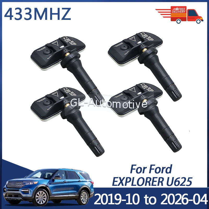 

Датчик давления в шинах для Ford Explorer 2019-2026, датчик TPMS JX7T-1A180-CA, 4 шт., 433 МГц