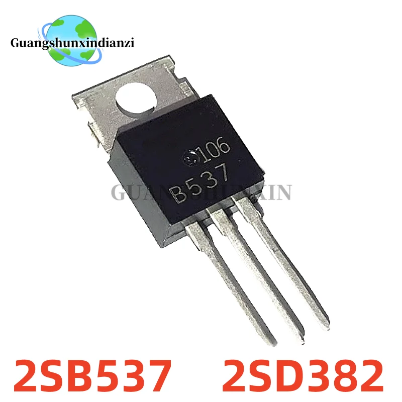5pairs/10pcs 100% New original 2SD382 2SB537 B537 D382 TO-220 Power matching tube Best Quality In Stock