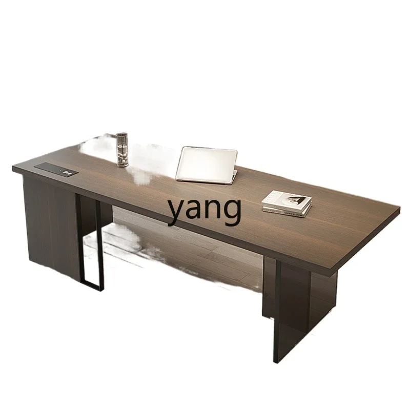 

LMM minimalist study desk modern minimalist home living room large long table writing desk