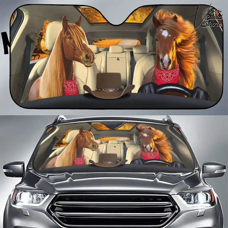 

Farmer Horse Car Accessories Personalized Car Sun Shade Car Accessories Gift Decor Custom Car Gift For Him Gift For Dad For Fath